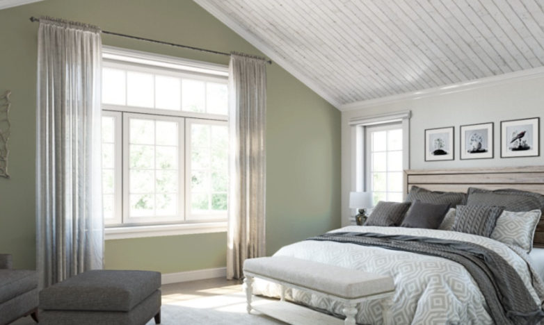 Sherwin-Williams Clary Sage (SW 6178)
Soft green with a touch of gray, offering a calm, earthy feel.