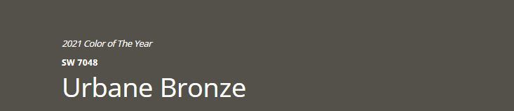 Sherwin-Williams Urbane Bronze (SW 7048)
Dark, sophisticated gray-brown that adds depth and warmth to a relaxing space.