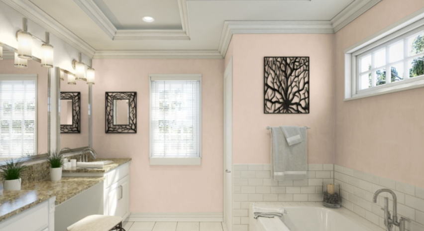 Sherwin Williams White Dogwood (SW 6315)
A soft, peachy pink with warm undertones, creating a fresh, uplifting atmosphere.