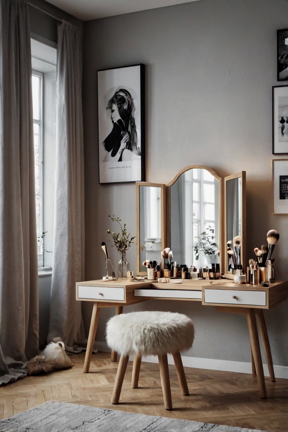 Why should you create a dedicated space with a vanity or makeup table?