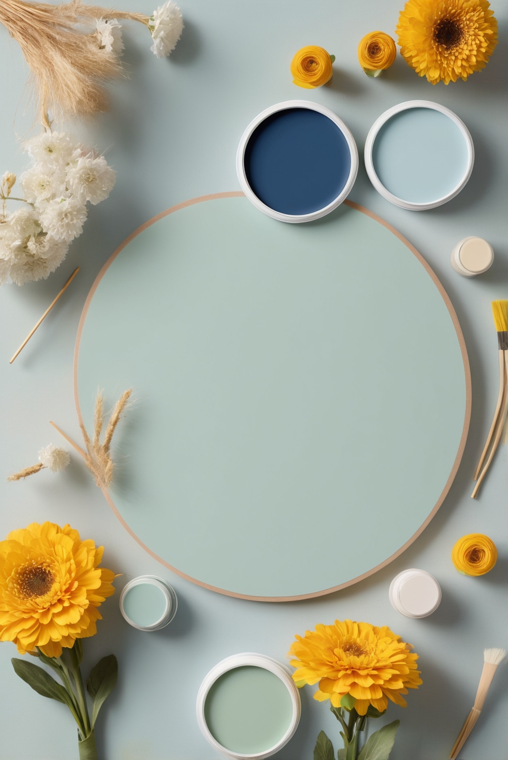 Best 5 Palettes SW colors with Goldenrod, Sky Blue, Cheerful Pairings for your Living Room