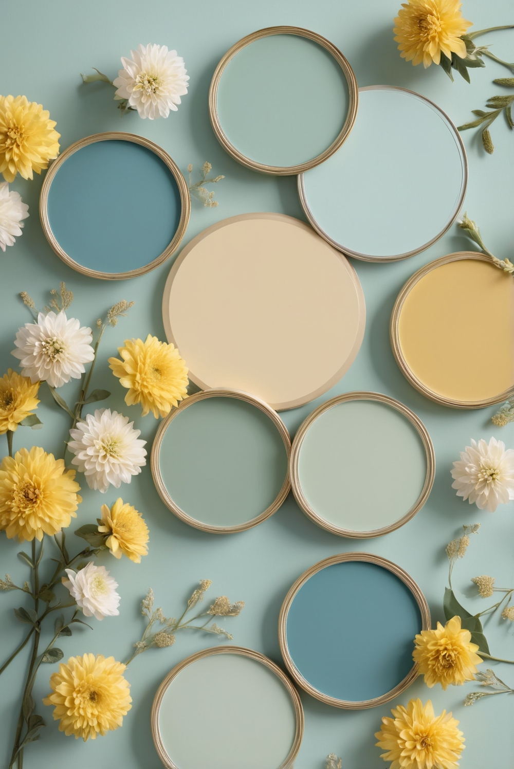 Best 5 Palettes SW colors with Goldenrod and Turquoise for your bedroom