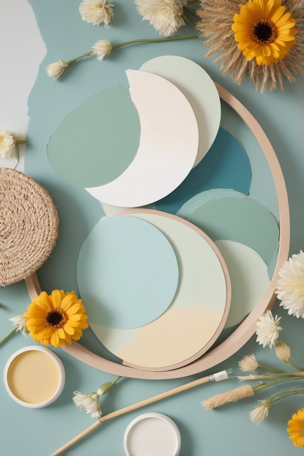 Best 5 Palettes SW colors with Marigold and Teal for your bedroom