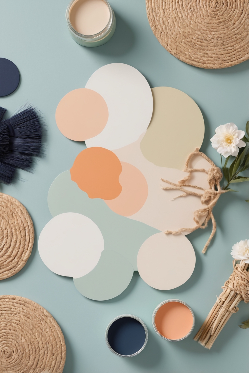 Best 5 Palettes SW colors with Peach, Navy, Coastal Sunset for your Kitchen