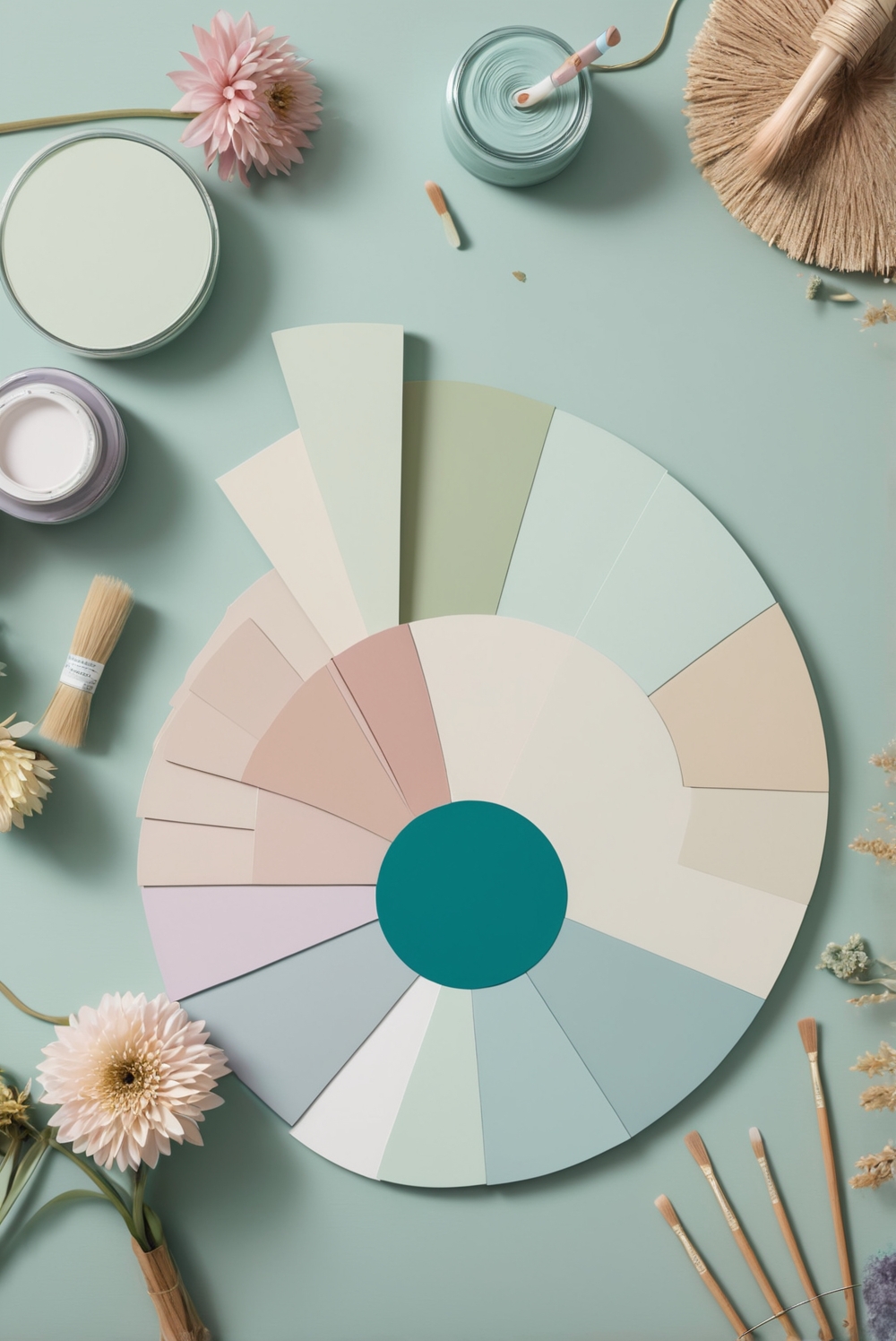 Best 5 Palettes SW colors with Turquoise and Mauve for your LivingRoom