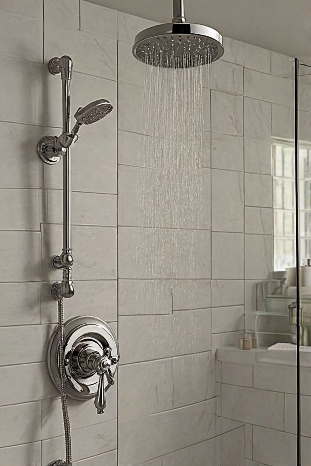 How can I incorporate a shower niche into my bathroom design?