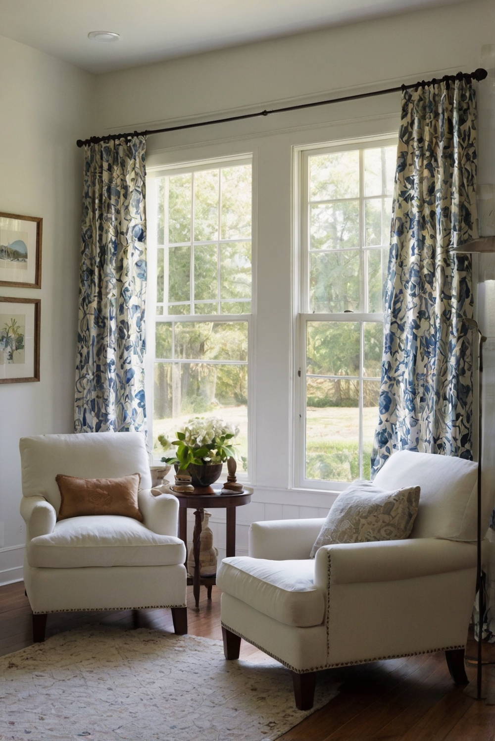 How should you place your curtain rod for optimal aesthetics?