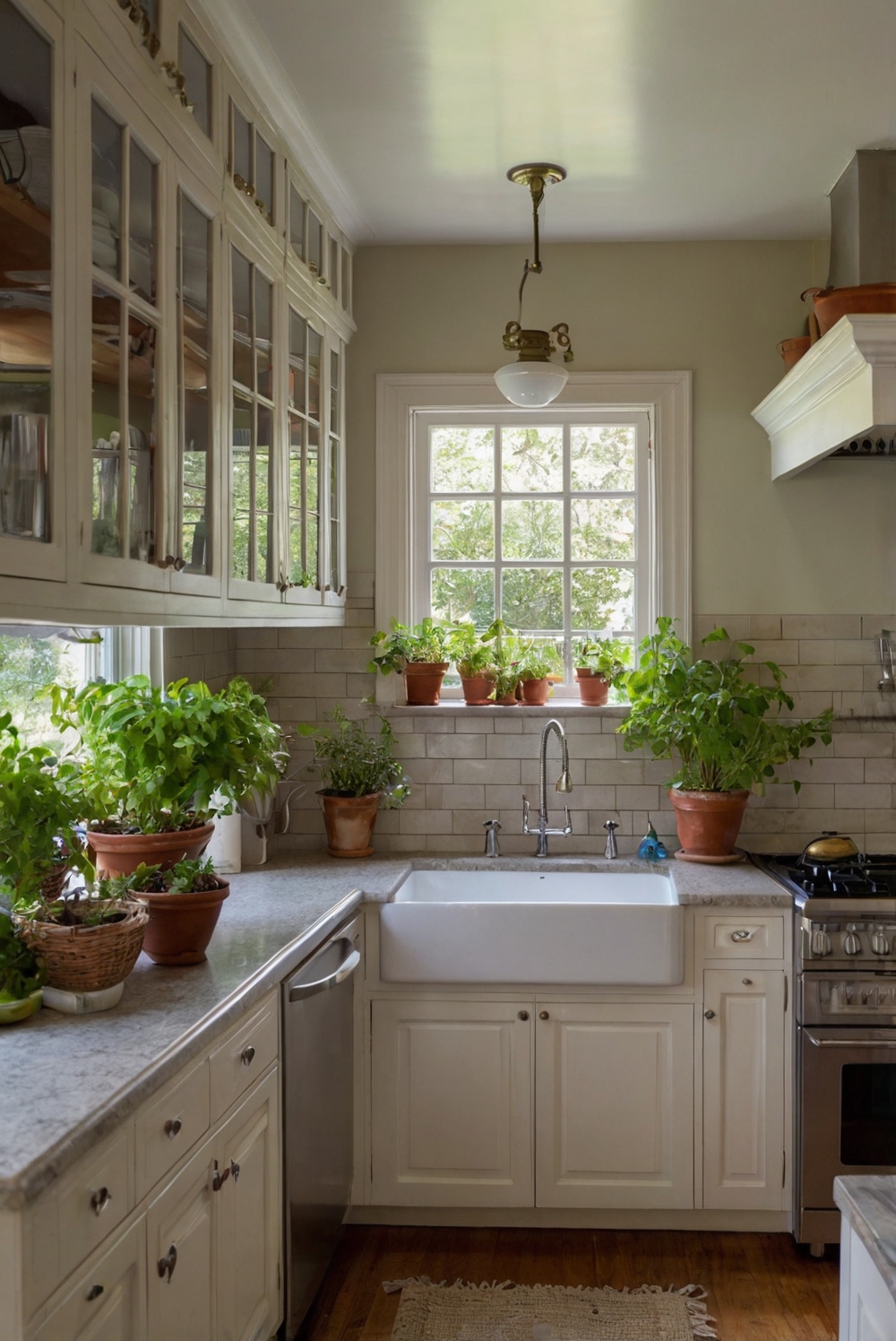 How to add greenery to your kitchen with potted herbs?