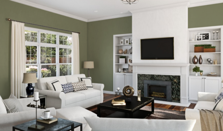 Sherwin-Williams Artichoke (SW 6179)
A warm, earthy green with muted undertones, perfect for creating a cozy and inviting space. Ideal for adding depth and a natural, organic feel to any room.