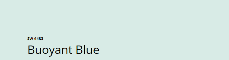 Sherwin Williams Bouyant Blue (SW 6483)
a vibrant, uplifting aqua blue. It brings a lively, refreshing energy to any room, perfect for creating a cheerful, coastal-inspired atmosphere.