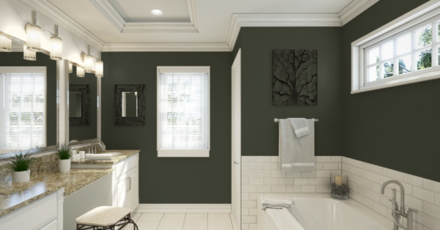 Sherwin Williams Ripe Olive (SW 6209)
A deep, earthy green that adds richness and depth, complementing the bohemian color scheme.