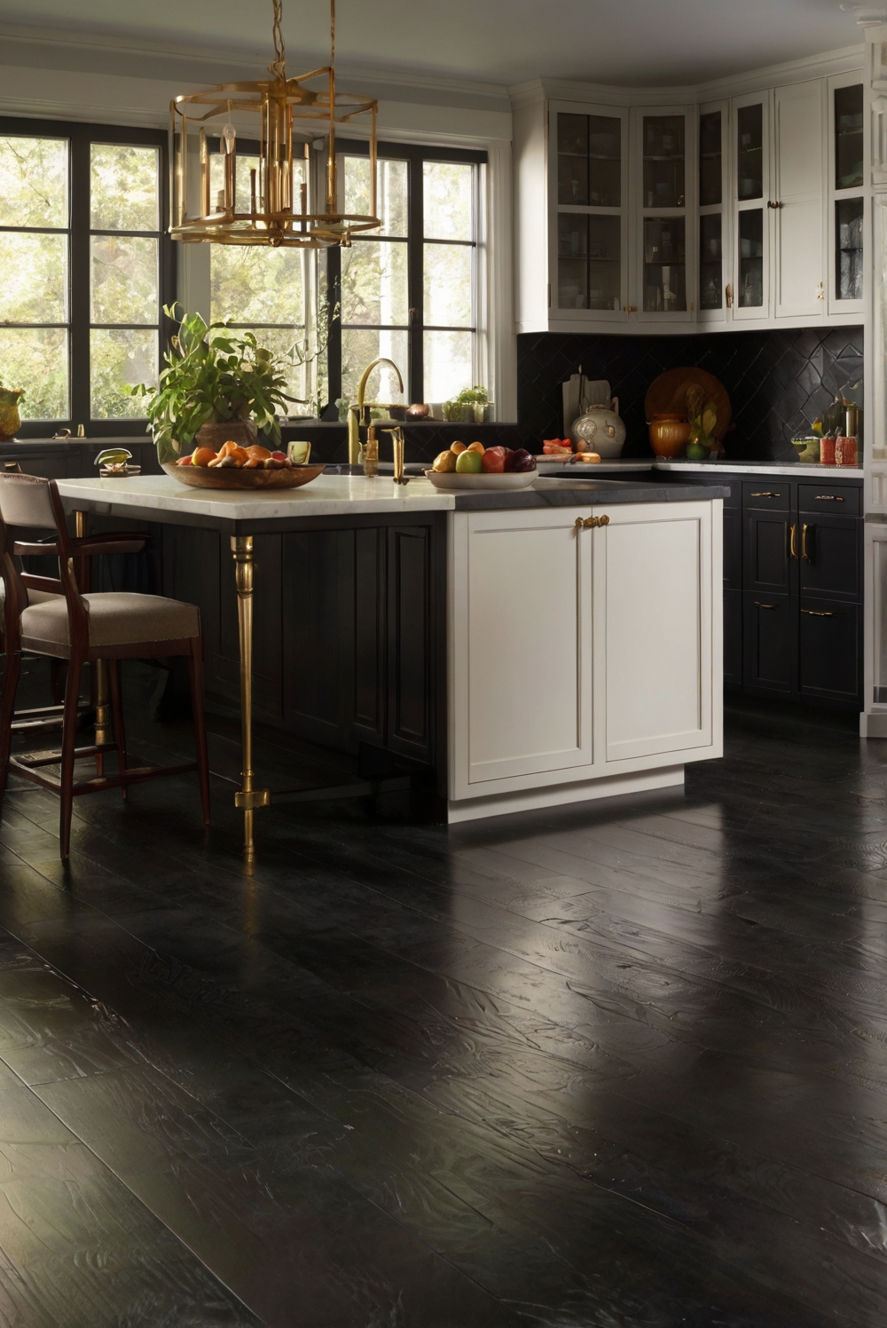 What flooring options offer customization for a personalized kitchen design?