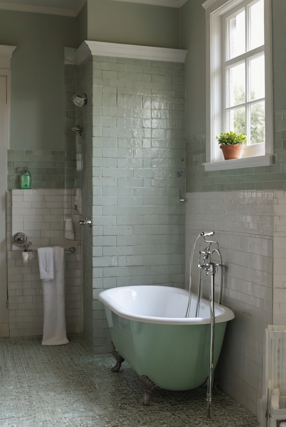 Why is it important to choose slip-resistant tiles for certain areas of my bathroom?