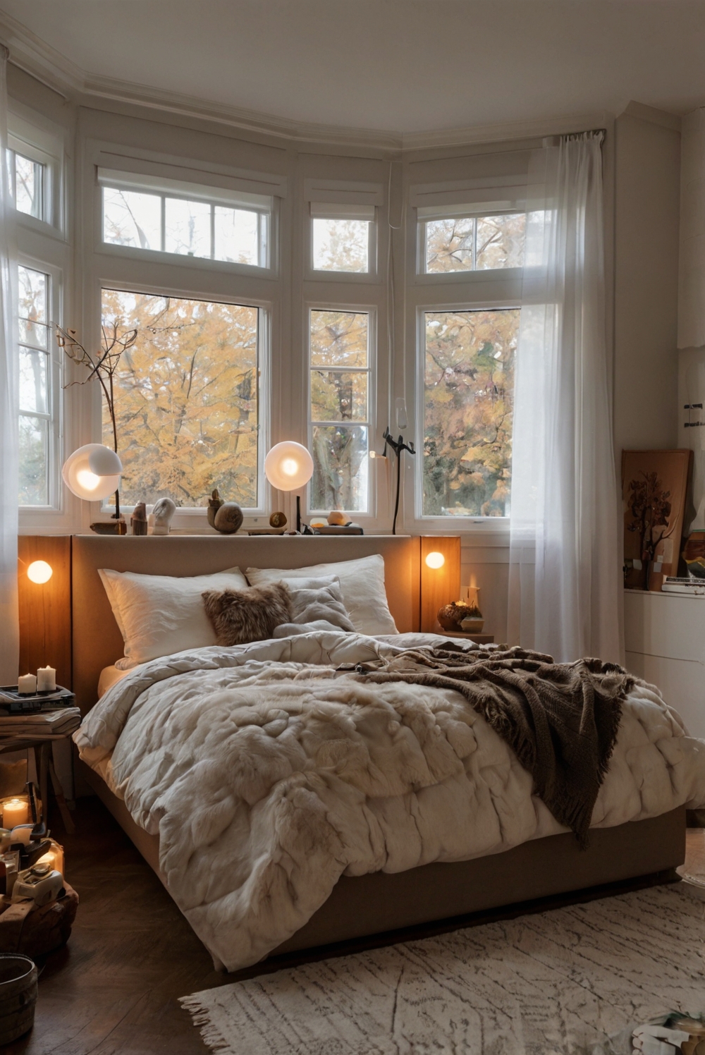 upgrade bedroom decor, cozy fall bedding, stylish bedroom design, luxurious bedroom makeover, autumn bedroom accessories