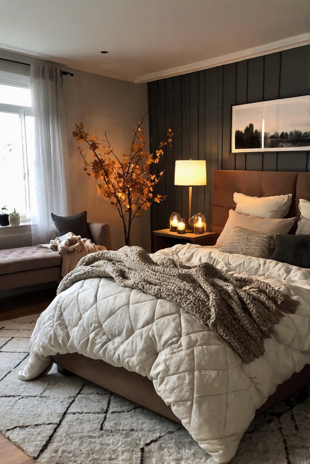 Bedroom makeover, Organic bedding, Cozy home decor, Fall bedroom colors, Luxury bed linens