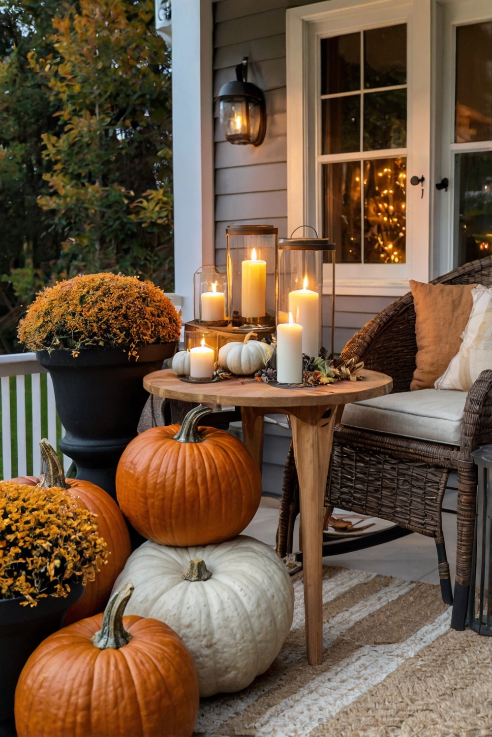 fall porch decor, cozy fall decorations, outdoor fall decorating ideas, autumn porch makeover, fall porch inspiration