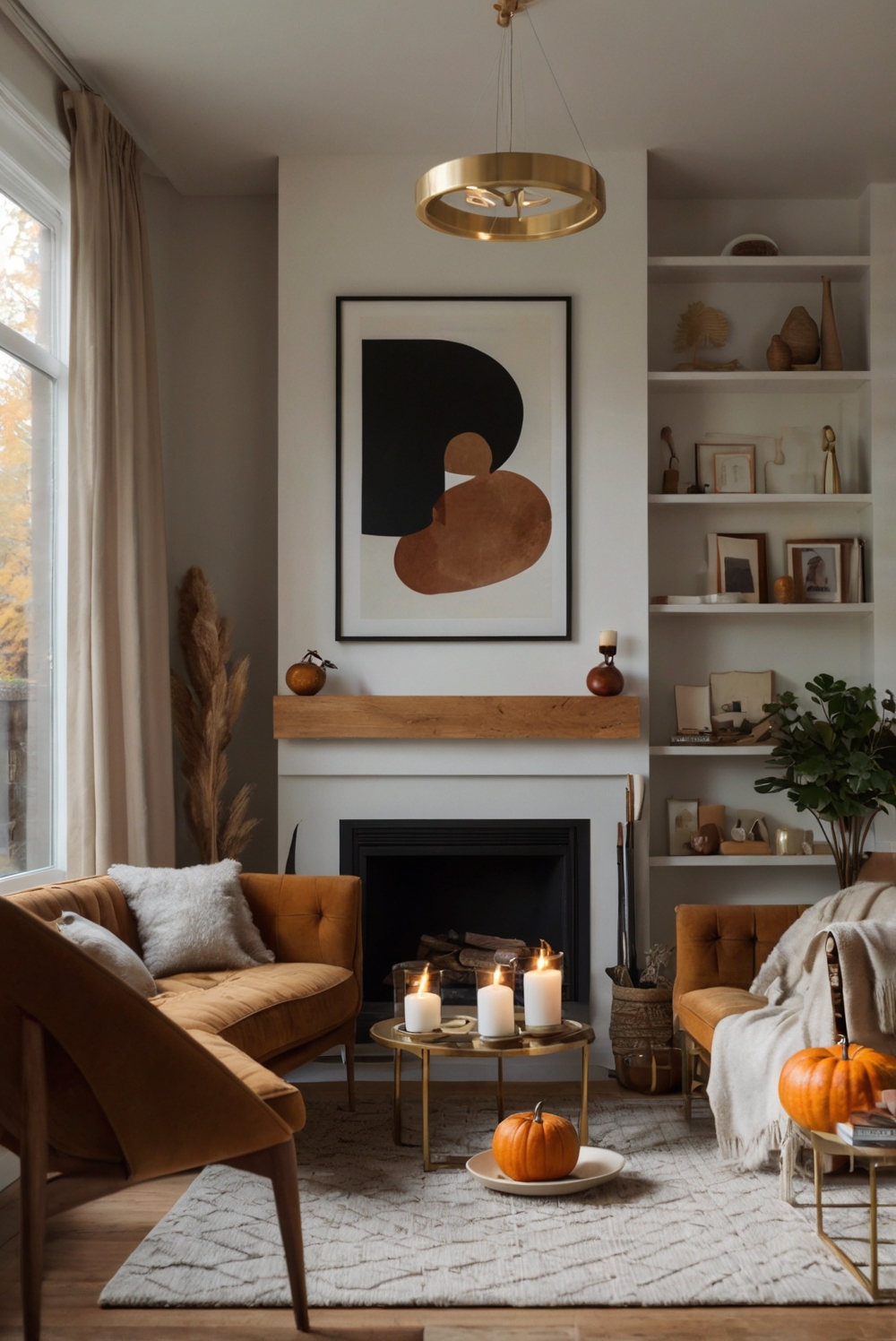 stunning fall decor ideas,golden autumn home decorations, luxury seasonal home accents, elegant fall interior design, chic autumn home decor