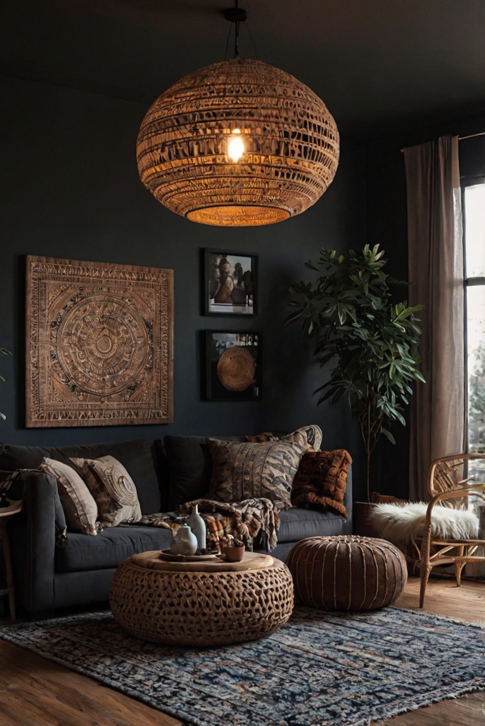 Boho decor, Dark boho, Boho living room, Boho furniture, Bohemian home decor