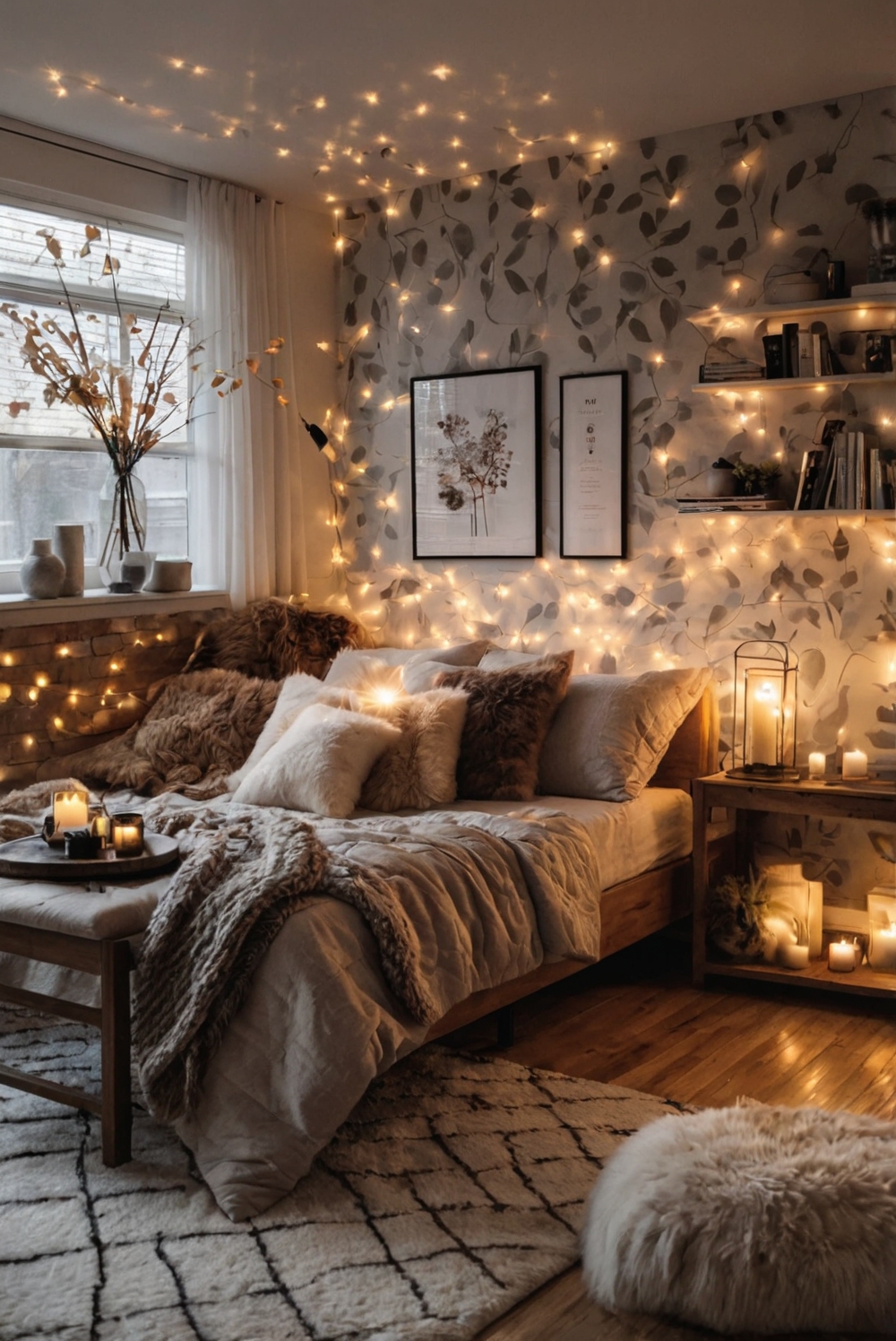 Fall home decor, Cozy room design, Autumn interior inspiration, Warm bedroom ideas, Seasonal decorating tips