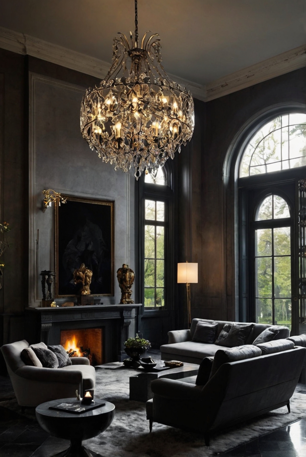 Gothic furniture, Gothic decor, Victorian Gothic, Gothic interior design, Gothic lighting