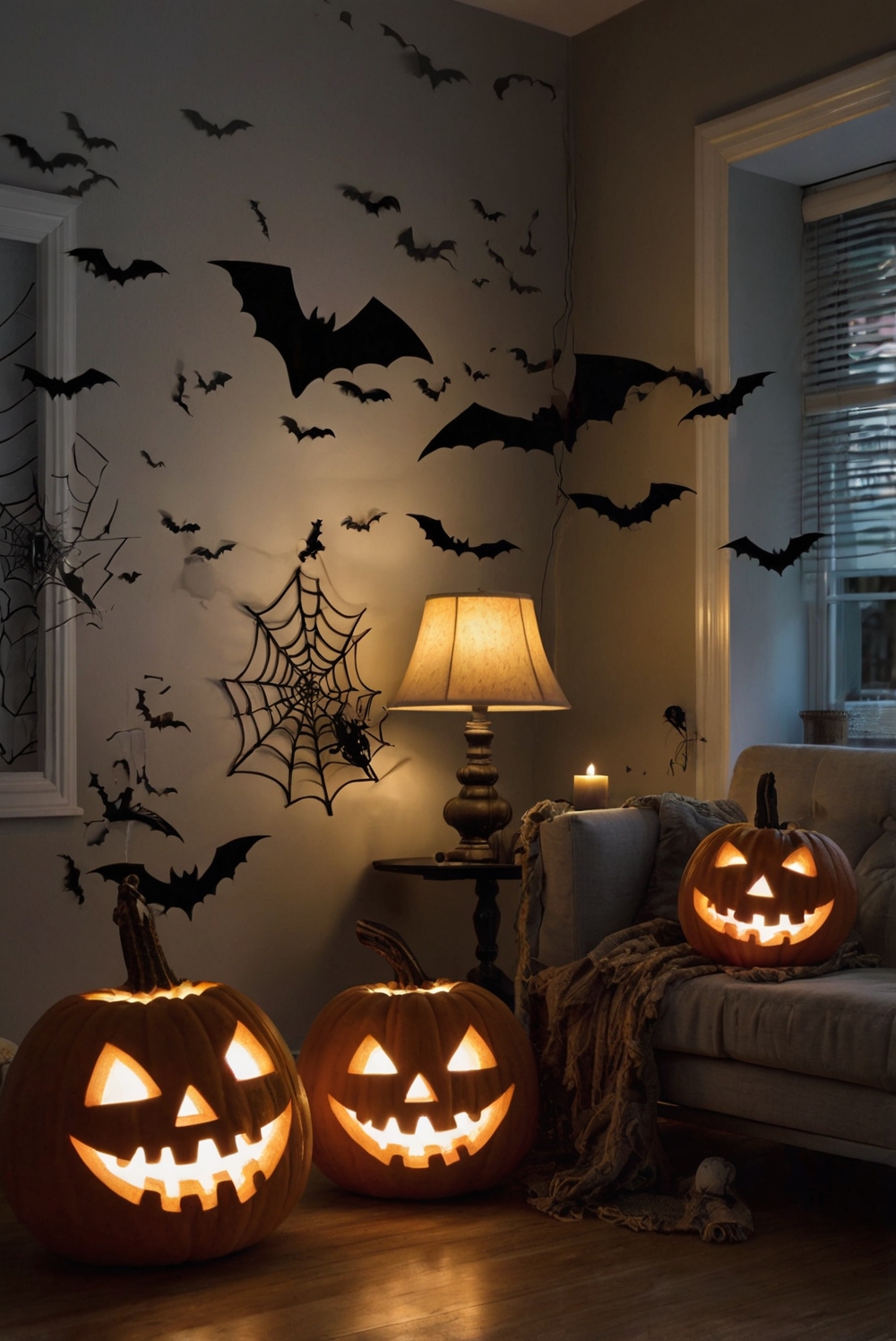 Halloween room decor, haunted house decorations, spooky room ideas, creepy home decor, eerie Halloween themes