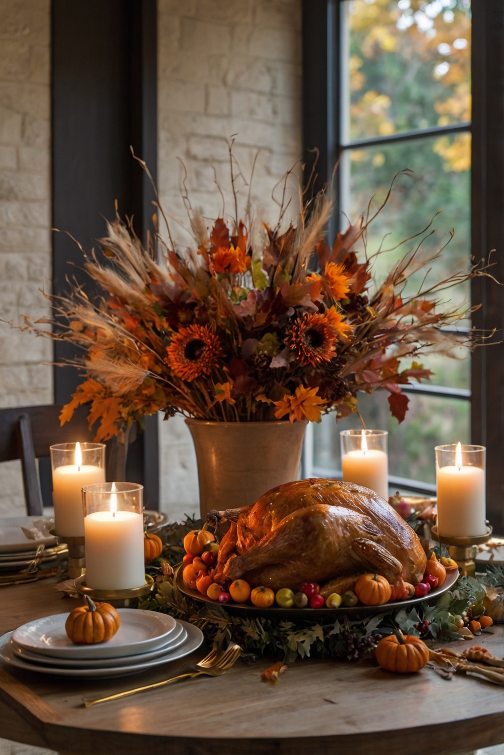 stylish room decor, thanksgiving decor ideas, fall home decorations, elegant living room, modern home accessories