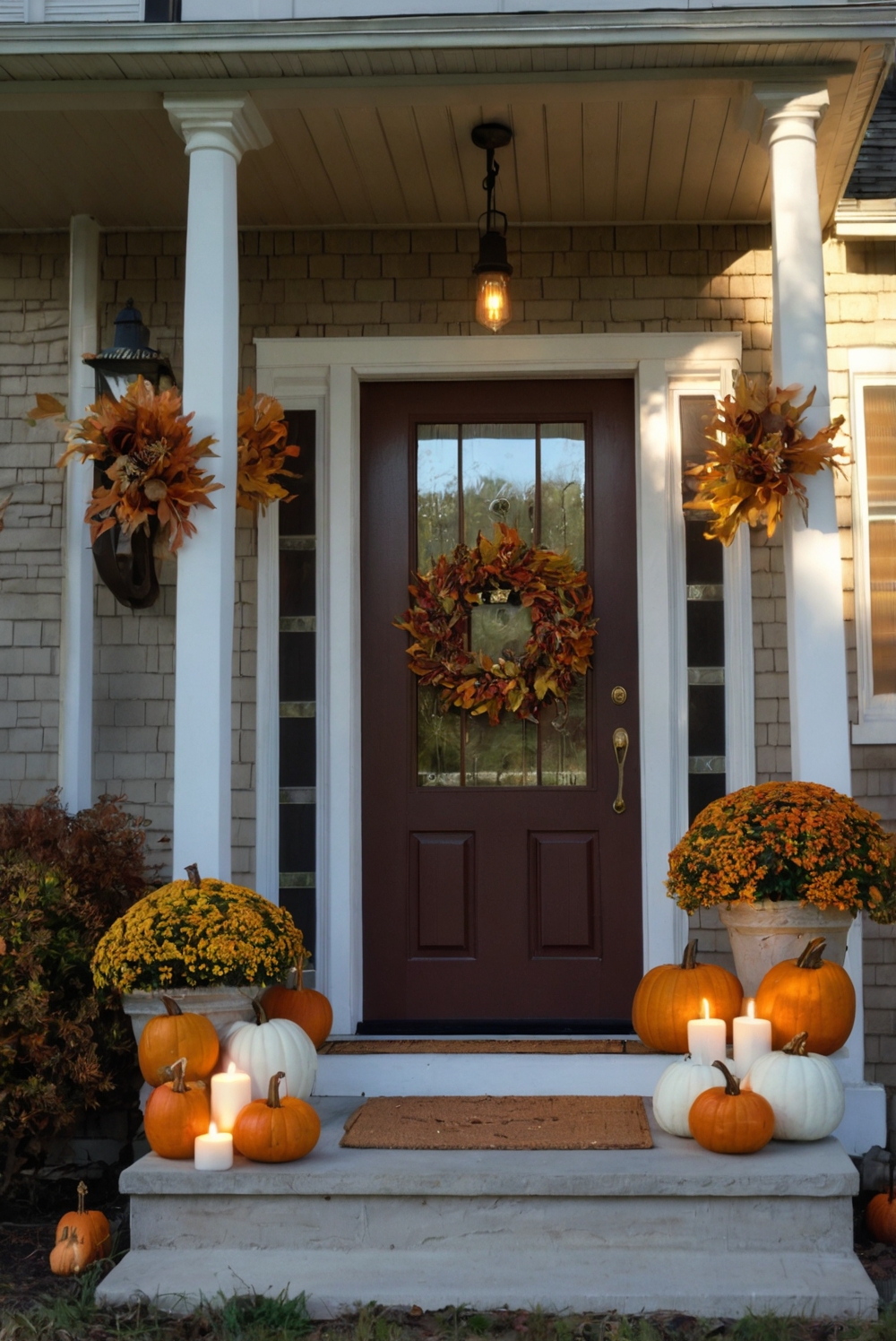 fall porch decor ideas, autumn home decorations, outdoor fall decor, seasonal porch decorations, cozy fall porch