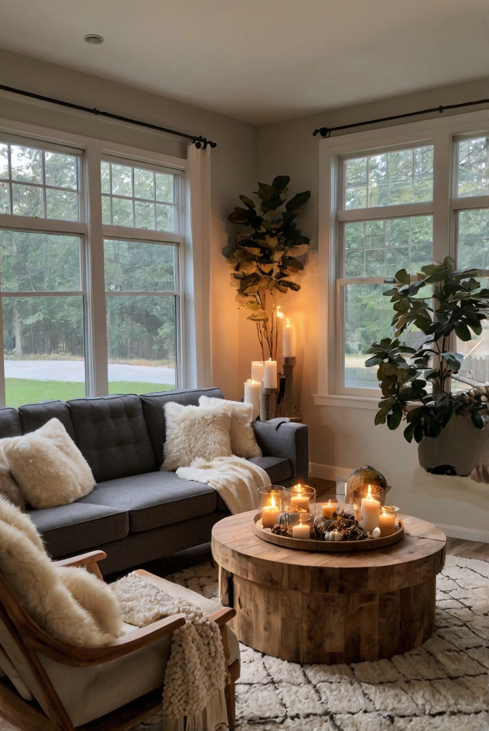 Stunning Fall Living Room Makeover, Cozy Fall Decor, Autumn Home Interior, Fall Living Room Design, Cozy Living Room Ideas