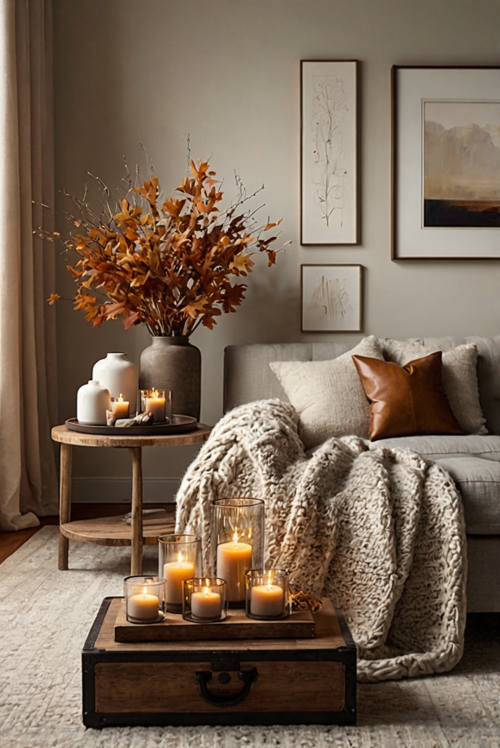 Upgrade home decor, Fall interior design, Room makeover, Seasonal home decorating, Stylish room refresh