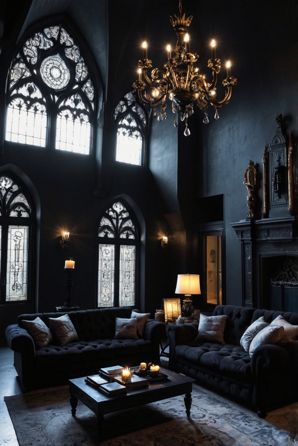 Gothic home decor, Dark home furnishings, Gothic aesthetic, Gothic interior design, Gothic style decor