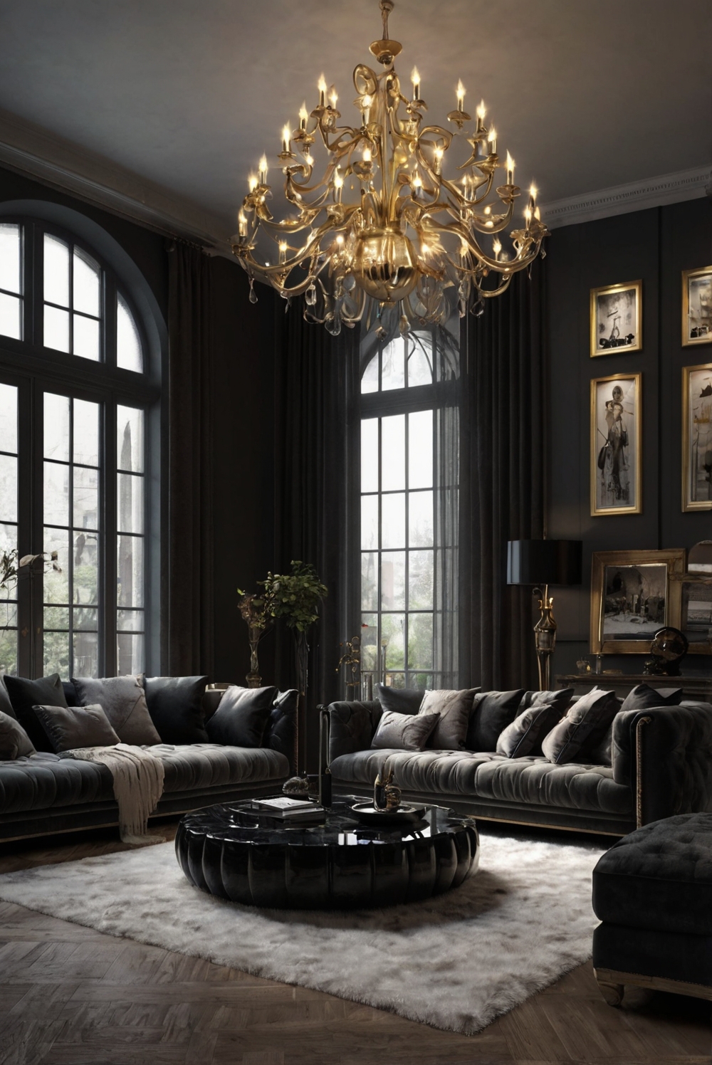 Gothic living room decor, Dark living room ideas, Gothic furniture, Gothic interior design, Victorian Gothic style