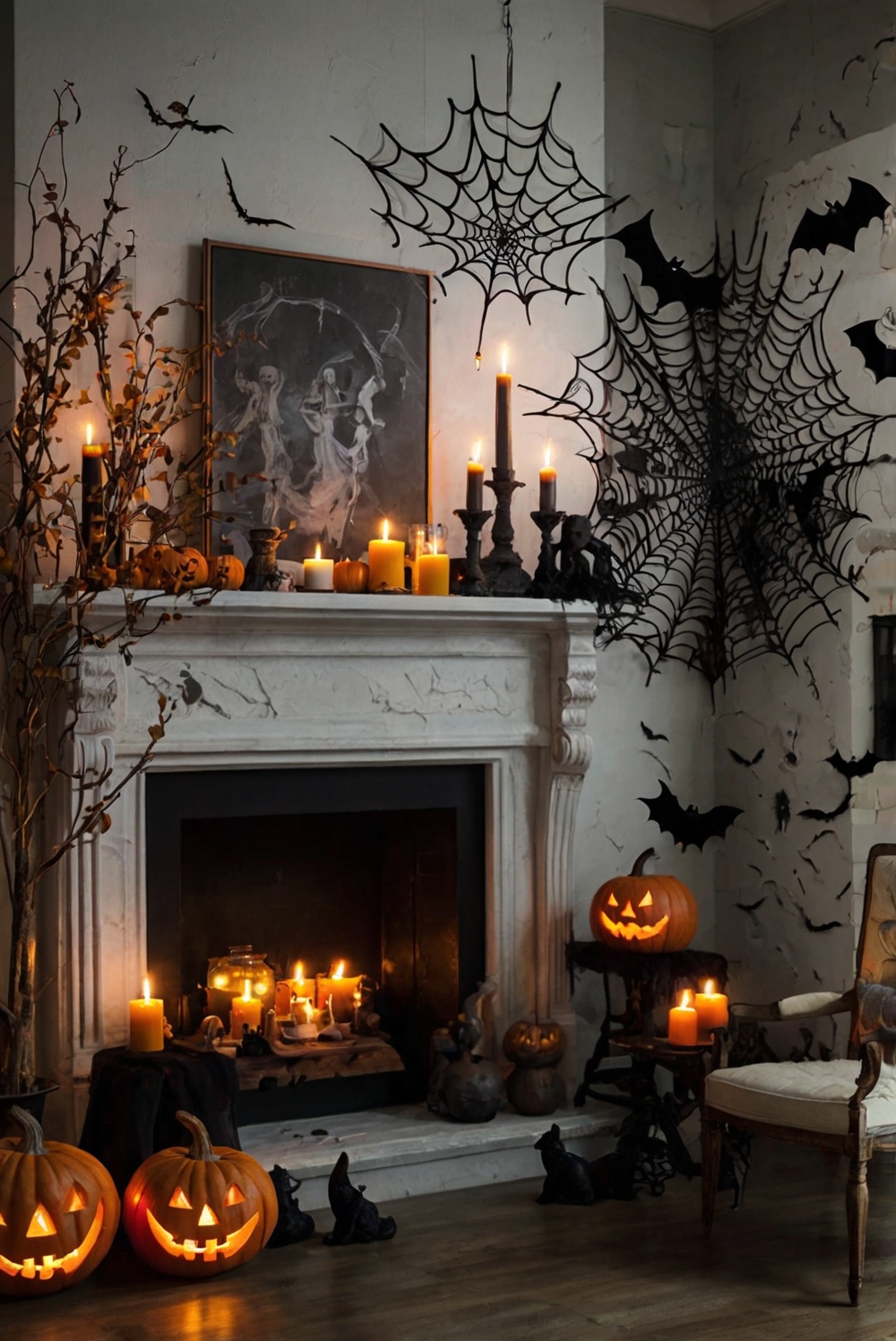 Halloween decorations, Creepy home decor, Scary room makeover, Spine-chilling interior design, Haunted house accents