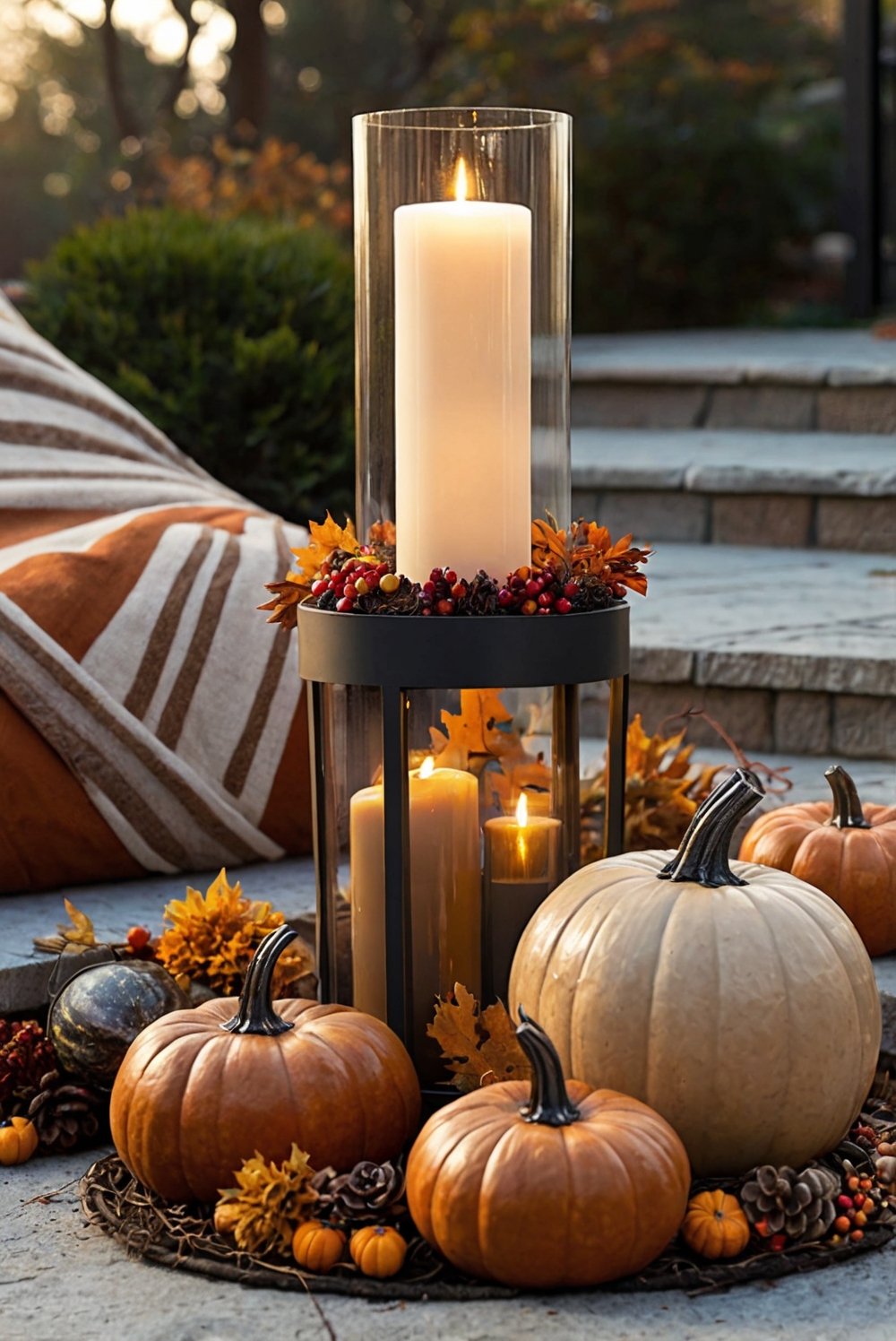 Stunning Thanksgiving decor, Outdoor Thanksgiving decorations, Thanksgiving outdoor lighting, Thanksgiving porch decorations, Fall outdoor decor