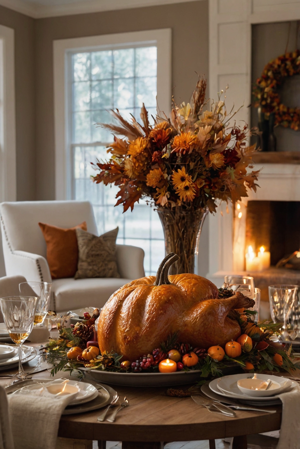 Thanksgiving room decor, Thanksgiving home decor, Thanksgiving decoration ideas, Thanksgiving centerpiece, Thanksgiving table setting