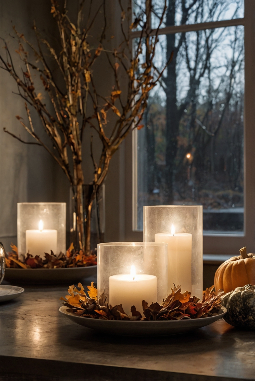 Fall decorating ideas, Cozy home décor, Autumn home accents, Seasonal interior design, Fall-themed decorations