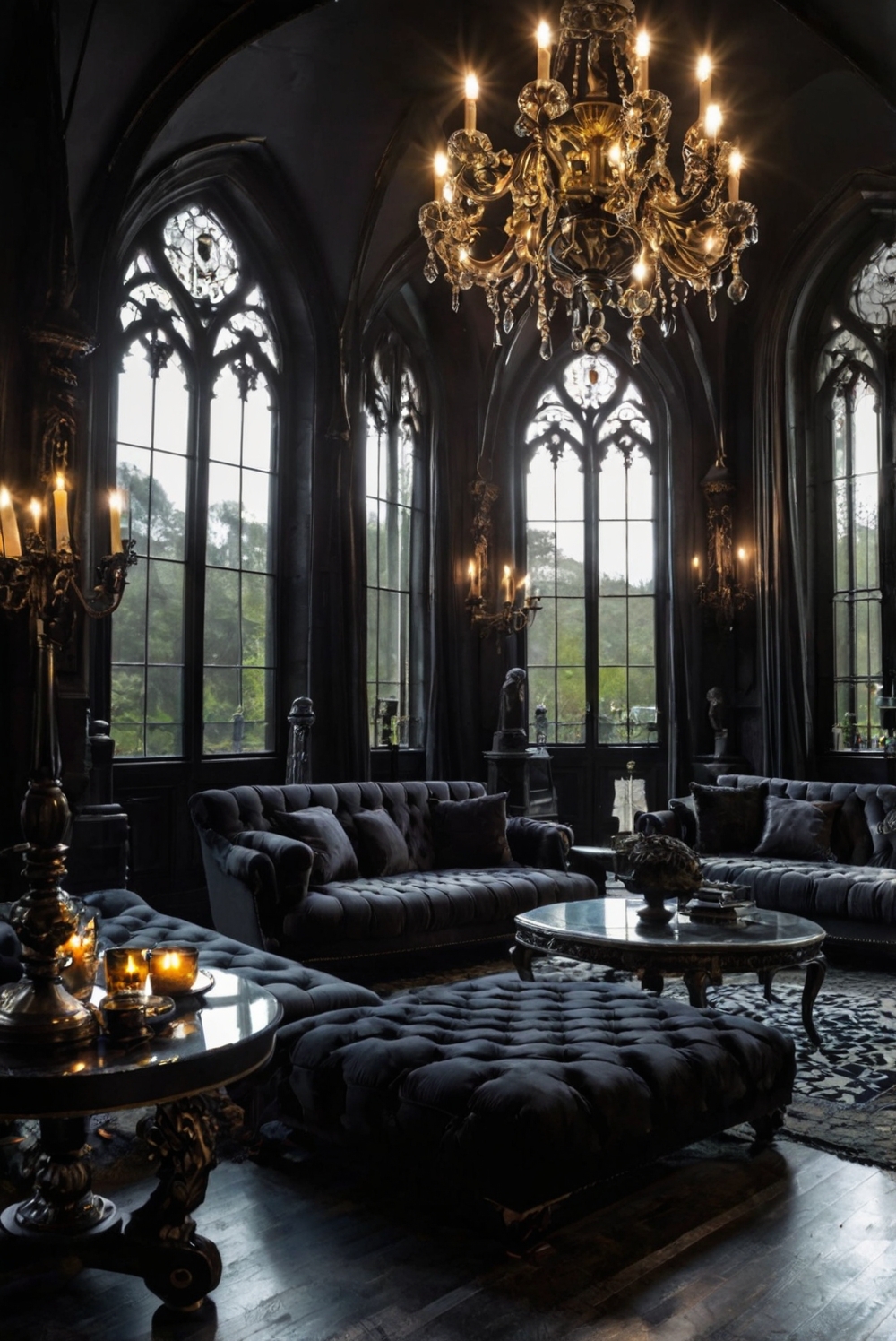 Gothic home decor, Gothic furniture, Gothic design, Gothic living room, Elegant gothic style