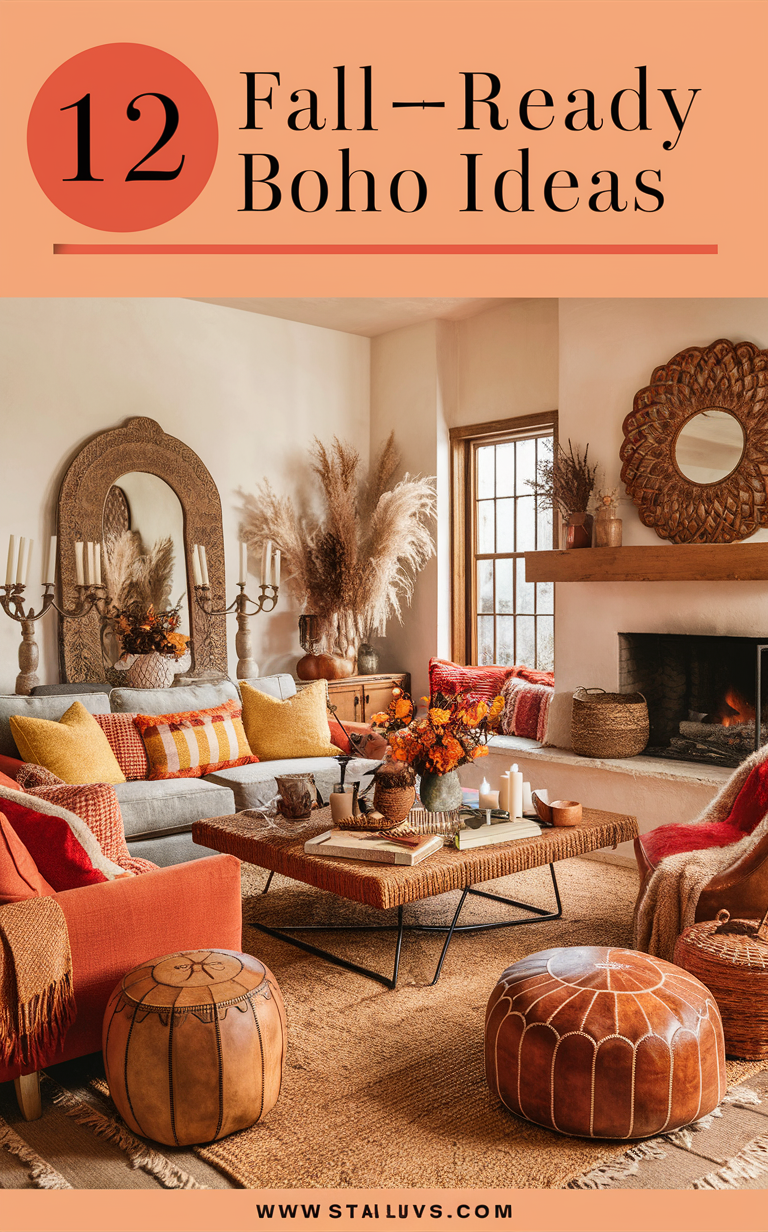 Top 12 Fall-Ready Boho Ideas for a Stunning Living Room