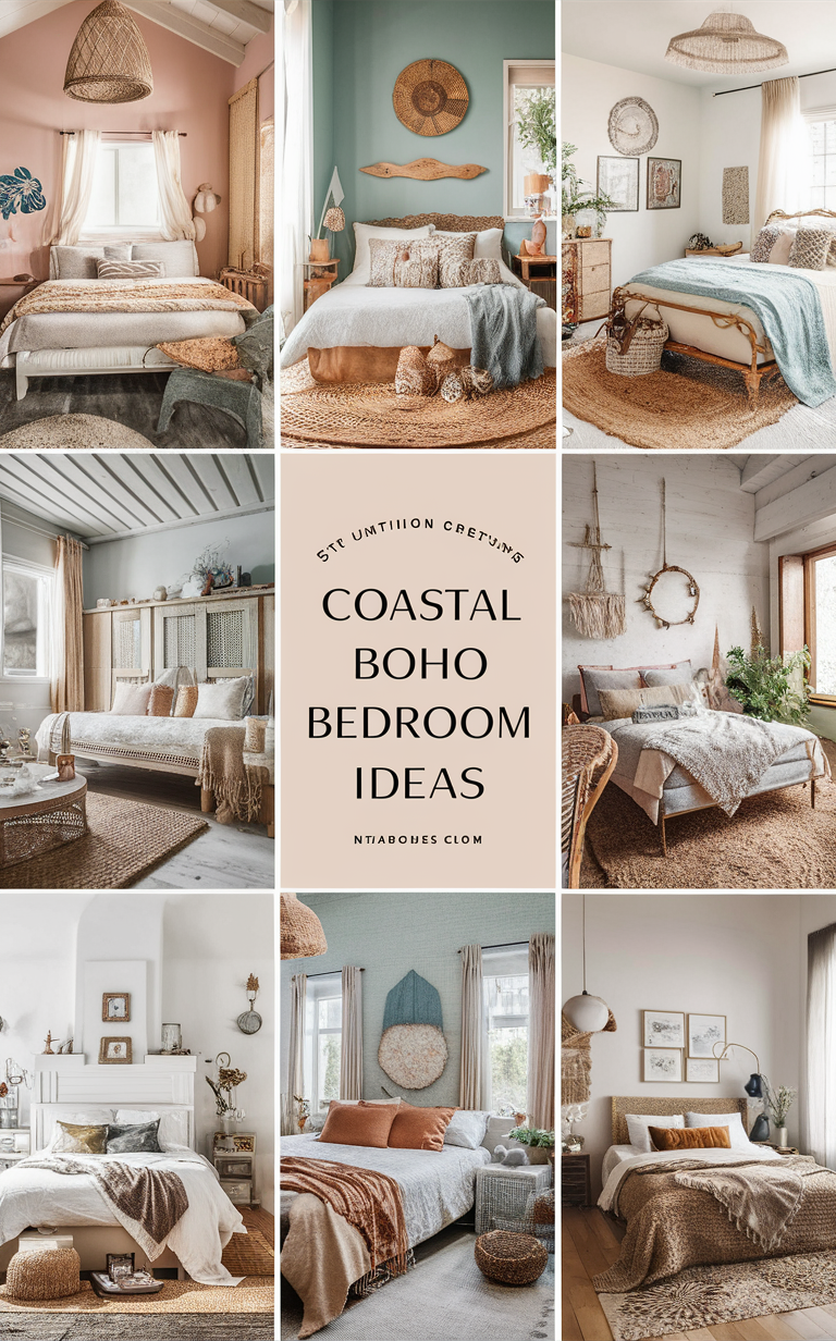 coastal plants, boho bedroom decor, indoor plant ideas, coastal bedroom plants, houseplant inspiration