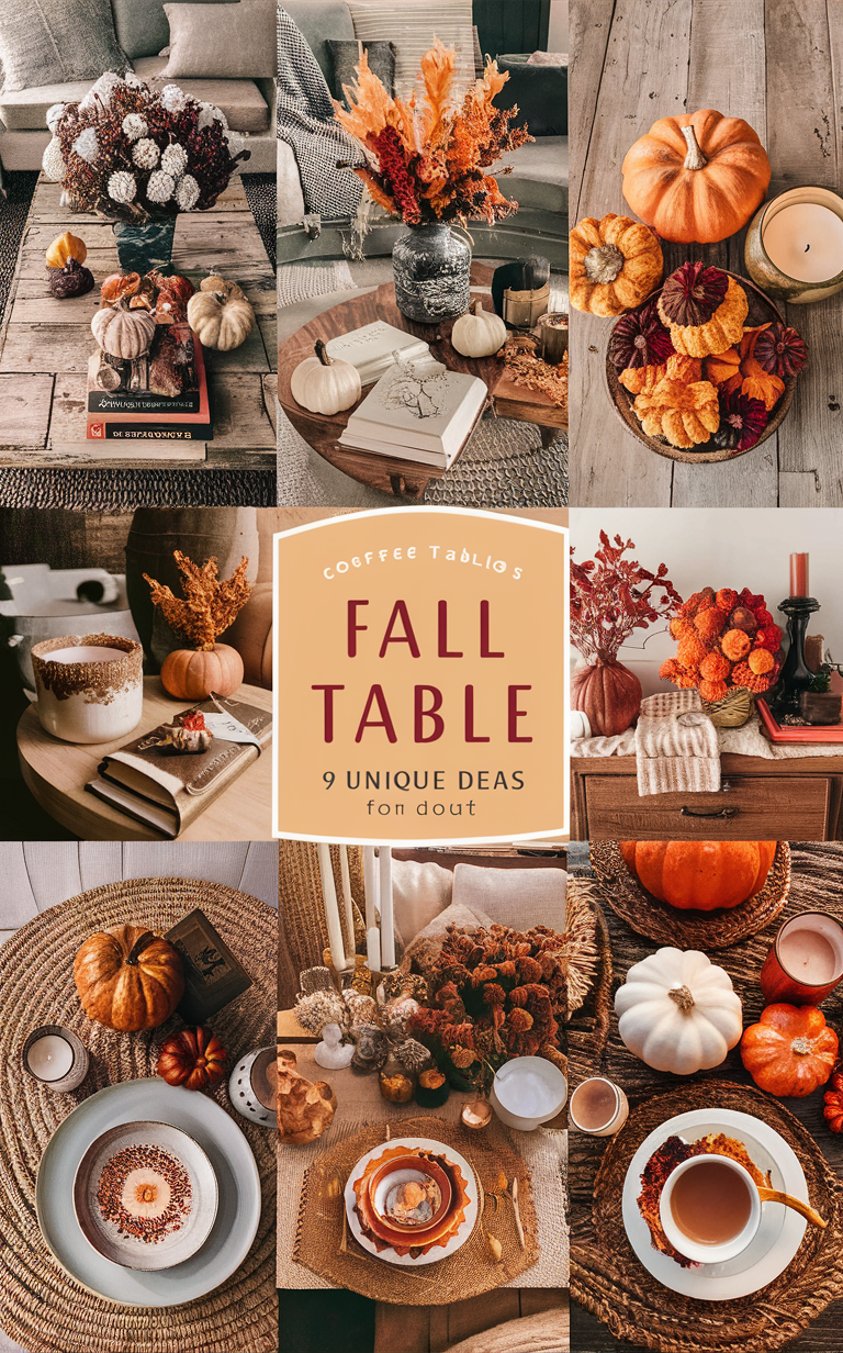 Top 15 Charming Coffee Table Decor Ideas to Embrace Fall Warmth