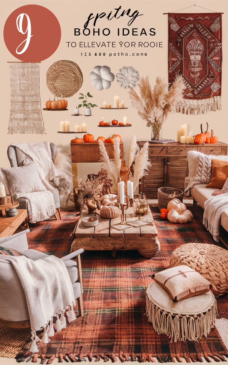 Top 15 Cozy Boho Ideas for Stunning Fall Living Rooms