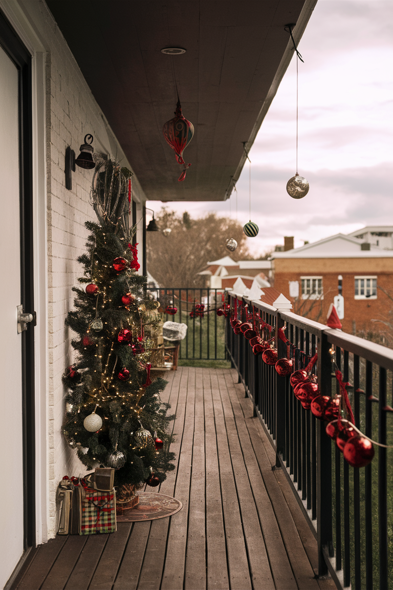 15 Stunning Ways to Hang Ornaments on Your Balcony This Holiday