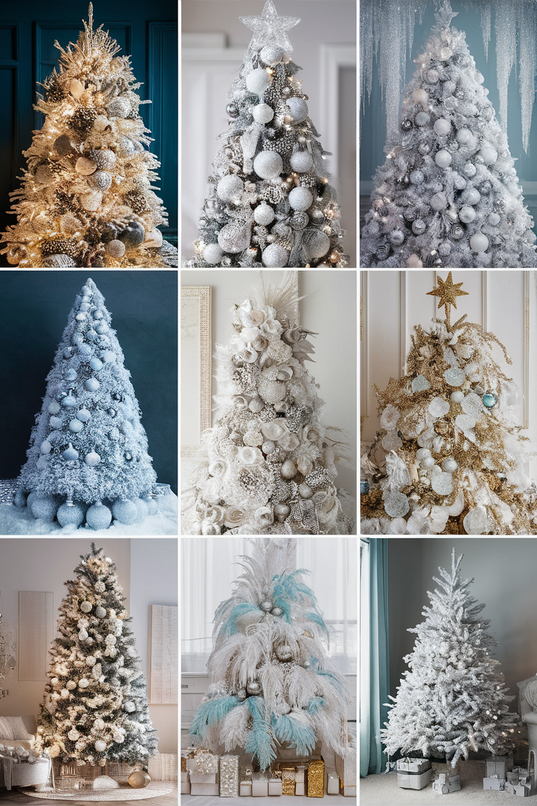 30 Stunning White Christmas Tree Decor Ideas to Make Your Home Sparkle