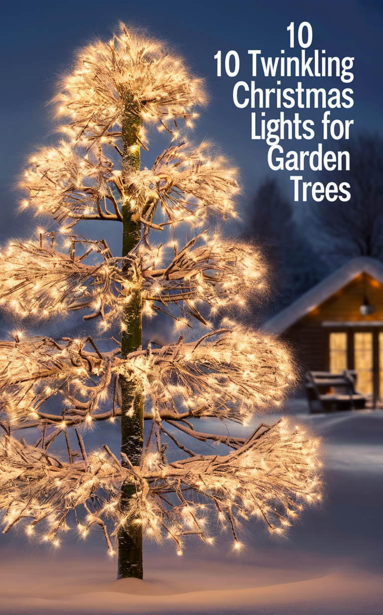 Christmas Lights, Outdoor Tree Lights, Twinkling Fairy Lights, Garden String Lights, Illuminated Tree Decorations