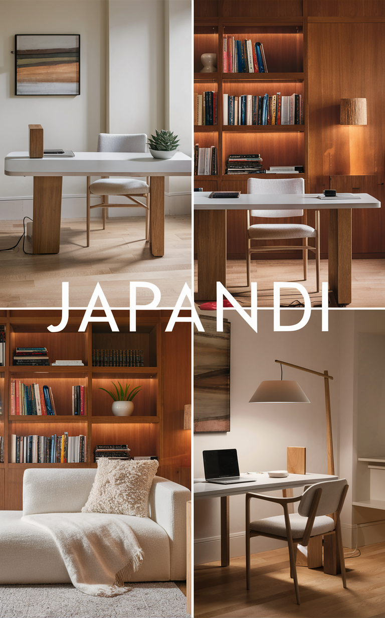 +25 Trendy Japandi Home Office Design Ideas