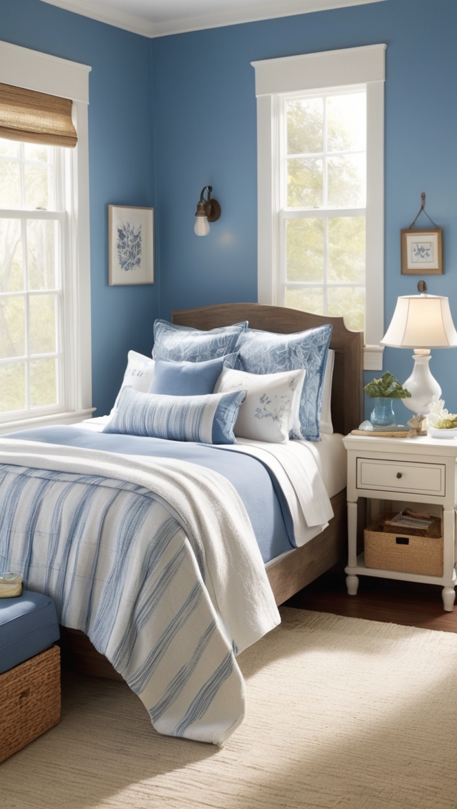 blue and white decor, elegant bedroom design, luxury bedroom furniture, timeless bedroom decor, sophisticated bedroom makeover