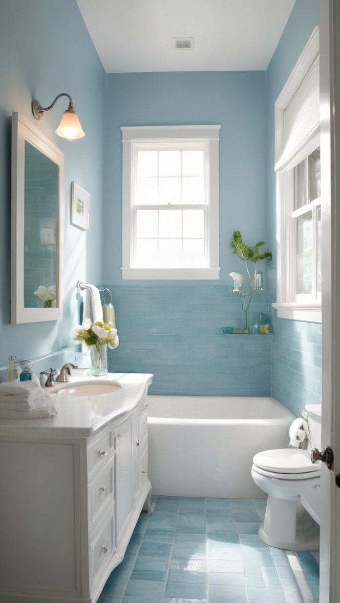 blue bathroom tiles, blue tile shower, blue tile flooring, blue ceramic tiles, blue glass tiles