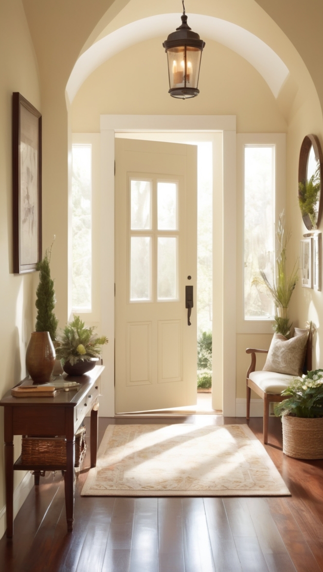 How can I create a cozy home entrance on a budget? ?