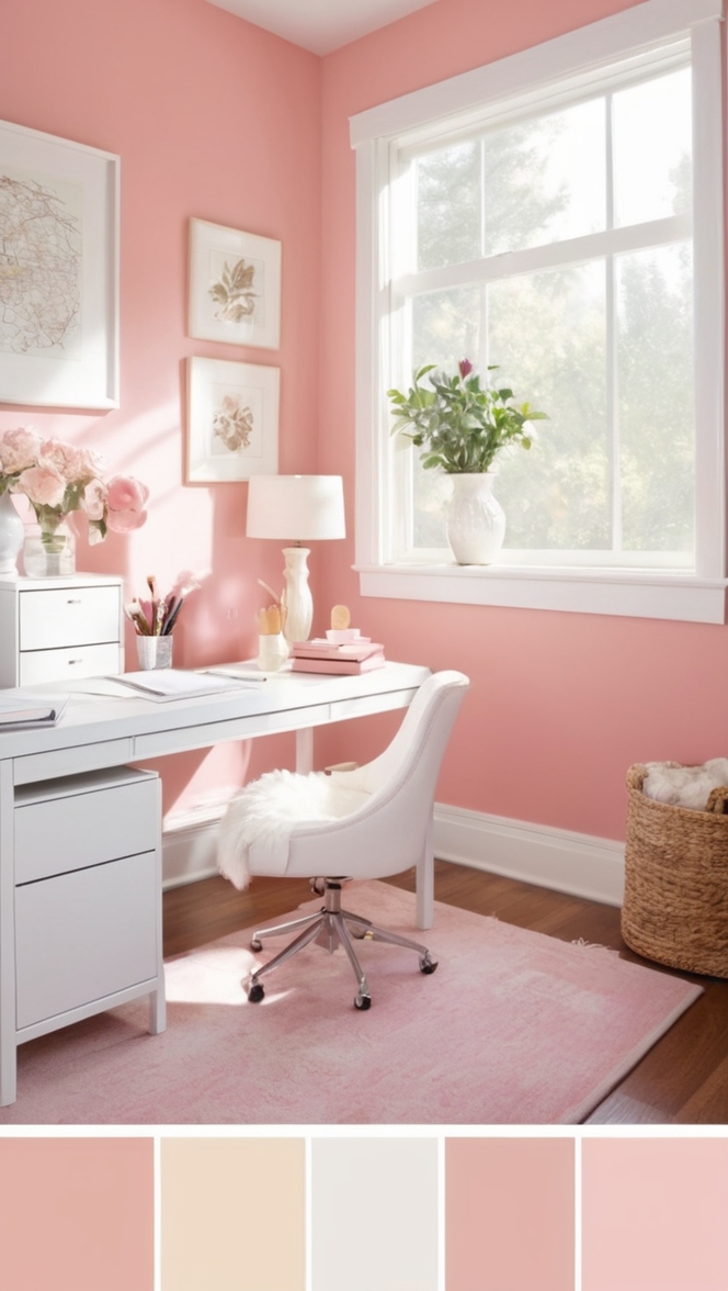 cozy office decor, stylish home office, work from home space, home office organization, chic home office