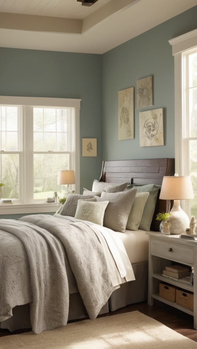 cozy bedroom decor ideas, rustic bedroom design, elegant bedroom furniture, luxurious bedding ideas, moody bedroom color palette