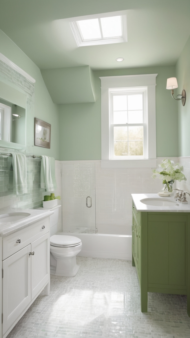 Green bathroom tiles, Ceramic bathroom tiles, Glass bathroom tiles, Mosaic bathroom tiles, Sustainable bathroom tiles